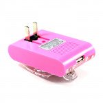Wholesale USB Universal Battery Charger (Rectangle Hot Pink)